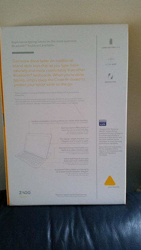 ZAGG Cover Fit Case with Bluetooth Keyboard for Samsung 12.2 Inch Galaxy Note Pro or Tab Pro