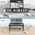 (PTT001-B), 1 Pack, WALI Computer Monitor Stand for Desk, Adjustable Laptop Riser, Desk Monitor Stand Underneath