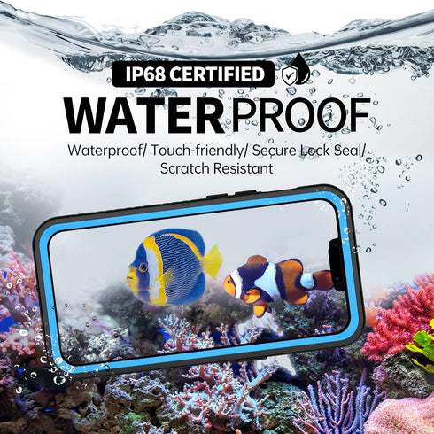BEASTEK iPhone 14 Waterproof Case, FSN Series Underwater Shockproof Dustproof with Built-in Screen Protector, 6.1''