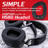 HS80 Cooling Gel Ear Pads Compatible with HS80 Headset, Thicker Enhanced Memory Foam with Breathable Mesh by DIMOST