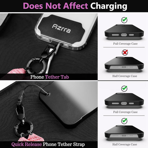 Azrra Adjustable Crossbody Phone Lanyard: Universal Crossbody Phone Strap for iPhone Samsung