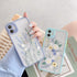Ownest iPhone X/XS Case for Clear Flowers Pattern Frosted PC Back 3D Floral Girls Woman Soft TPU Bumper