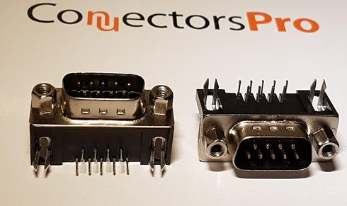 Connectors Pro Db9 Male Right Angle PCB Mount Connector, 90 Degree D-Sub, 10-Pack by PC Accessories