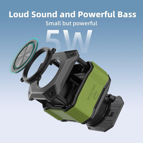 Portable Bluetooth Speaker with IPX7 Waterproofing, Shockproofing, TWS Stereo Pairing, 12H Playtime for Outdoor