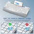 JOYACCESS Ergonomic Wireless Keyboard and Mouse Combo - Full-Sized with Wrist Rest, Silver