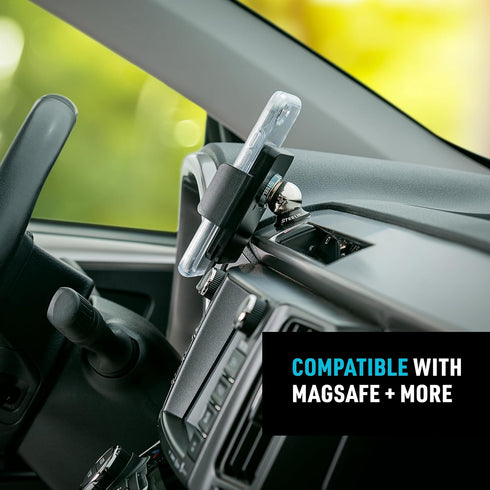 Nite Ize Steelie Squeeze Clamp - Magnetic Cell Phone Holder for Dashboards, Vents, Compatible with MagSafe iPhones