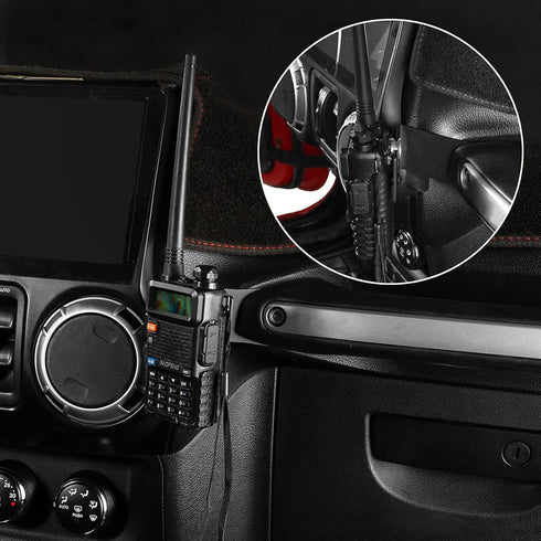 Hooke Road Wrangler Walkie Talkie Mount Bracket CB Radio Holder for Jeep JK Wrangler & Unlimited 11-18