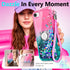 NGB iPhone SE (3rd 2022 & 2nd Gen 2020)/iPhone 8/7/6/6S Case, Pink/Aqua Glitter Liquid Cover with Screen Protector &