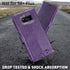 MONASAY Wallet Case for Galaxy S8, 5.8-inch, RFID Blocking, Purple Flip Folio with Screen Protector