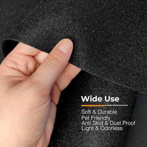 Siless 59"x122" Graphite Underfelt Carpet for Speaker, Sub Box Carpet, Auto, RV, Boat, Truck, Car Trunk Felt Fabric