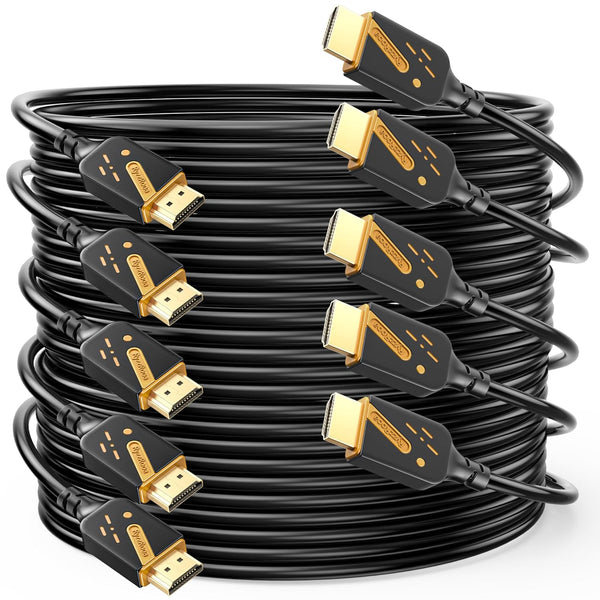 4K HDMI Cables 10 FT 5-Pack, 18Gbps High Speed HDMI 2.0 Cord