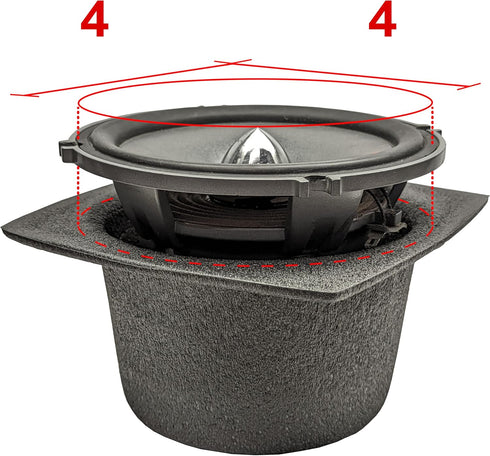 Design Engineering 050310 Boom Mat Speaker Baffles, 4" Round (Pack of 2)