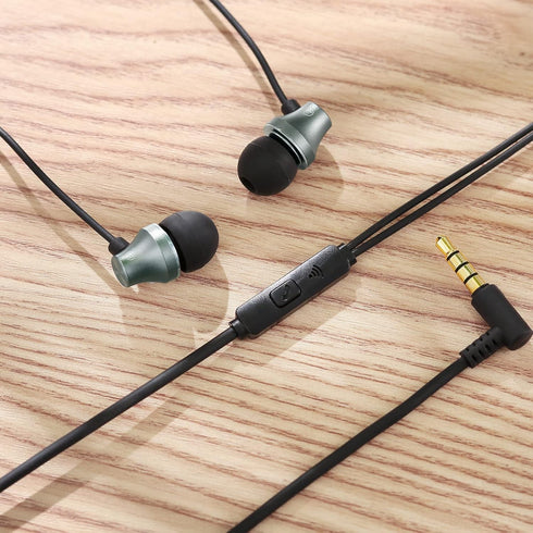 iRAG A101 Wired Earbuds, Noise Isolating in-Ear Headphones with Microphone and 3.5mm Plug for School