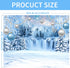 DUAIAI Frozen Winter Christmas Backdrop, Birthday Party Decorations Crystal Pendant Ice and Snow White World Wonderland