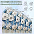 Jnbasdffb 7.2 Country Hydrangeas Flower Wedding Arch Cover,Stretchy Spandex Arch Backdrop Stand Covers FT,Blue White
