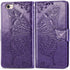 Wallet Case for iPhone SE 2020/2022/iPhone 8/7, Women Butterfly Embossed PU Leather Stand with Card Slots (Purple)
