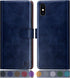 SUANPOT RFID Blocking Leather Wallet Case for iPhone X/XS 5.8" - Shockproof Flip Folio, Card Holder, Blue