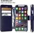 Compatible iPhone XR Wallet Case for Women and Men, Slim & Protective with Card Holder, Vegan Leather, Desert Sky