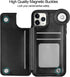 HianDier iPhone 11 Pro Case with Card Holder, Magnetic Closure Shockproof Cover for Women Men (Black)