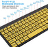 HXMJ-Wireless Large Print Keyboard and Mouse Set with USB Receiver - Quiet Scissor Switch for Seniors & Visually