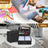 Photo Storage Box with Lock - DocSafe Fireproof Organizer with 16 Inner Photo Cases, Collapsible Portable Filing Safe
