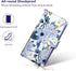 ULAK PU Leather Wallet Case for iPhone 11 with Card Holder, Flip Cover with Kickstand Magnetic Closure - Blossom Blue