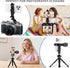 EszkozTA 360 1/4" Universal Cell Phone Tripod Mount Adapter, Camera Hot Shoe Phone Holder Clamp with Rotation Bracket