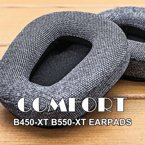Replacement Ear Pads Cushions Kit for B450-XT/B550-XT Headset - Comfortable Gray Fabric Compatible with B450 XT/B550 XT