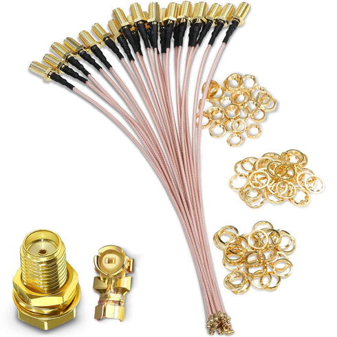 5PCS RG178 12 inch(30cm) MHF1 TUOLNK SMA Female to IPX U.FL Coaxial Cable, SMA UFL Low Loss Jumper Extension Cable
