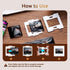 JJC 50 35mm 50 Pairs Slide Film Mounts to Holder Sheets of Film, with Snap-in Design & Precisely Position, Premium