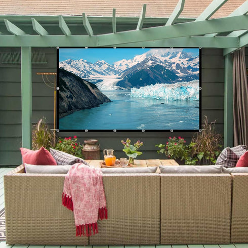 TOWOND 100 inch 16:9 Projector Screen Projection Screen Indoor Outdoor Washable Anti-Crease HD Rear Front Movies Screen