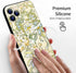 Berkin Arts Compatible with iPhone 11 Pro Case, Silicone Cover with Screen Protector, Floral Design
