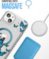 ENCASED Magnetic Case for iPhone 14 with Screen Protector - Compatible with MagSafe Accessories (Blue Butterfly)