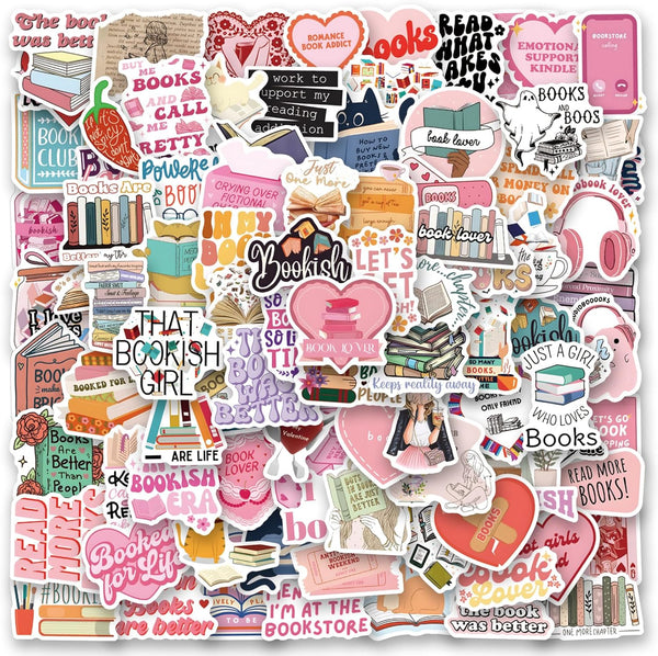 WQOWEHI 120PCS Kindle Book Stickers Pack for IPAD, e-Book Reader, Laptop, Cute Booktok