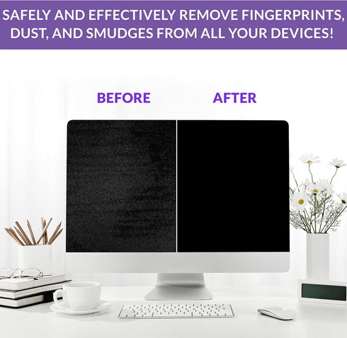 Swanky Computer Screen Cleaner Kit: Set of 2 Electronic Cleaner Spray 2 oz + 4 Microfiber Cleaning Cloths