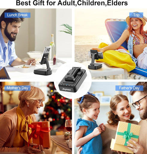 Joymate Bluetooth Speaker Phone Stand with Charging Function, 360° Rotable Adjustable Holder, HD Surround Sound, Black