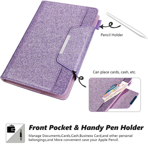 Dteck Universal Case for Fire HD 10/Samsung Galaxy Tab/Lenovo Tab - Protective Folio Leather Case with Stand/Card Slots