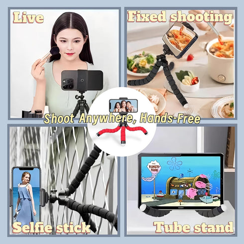 YOUNEEDFUL Mini Portable Phone Tripod Stand with Flexible LegsSuitable for Mobile Phone and Compact Cameras Lightweight
