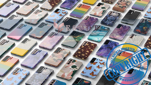 Esdot Galaxy S21 Case, Rugged Shockproof Cover for Women, Military Grade 21ft Drop Test, Nice Water Marble 6.2"