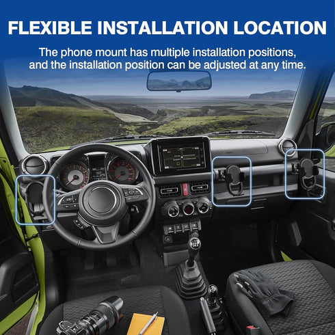 Autorder Car Phone Holder for 2019-2025 Suzuki Jimny, 360 Degree Rotation Phone Mount