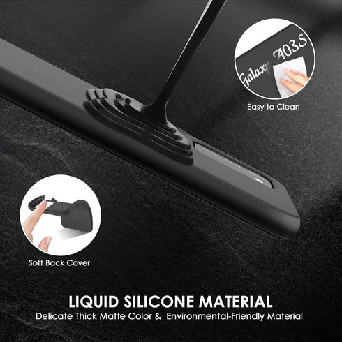Samsung Galaxy A03s Phone Case, Shockproof Silicone Slim Cover, Durable TPU Dual Layer Drop-Proof Cover Black