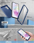 FNTCASE for Samsung Galaxy A35-5G Case: Phone Case with Built-in Screen Protector Protective Silicone Cell Phone Cover Rugged Shockproof Full Protection Slim Dual Layer Case for Men Women Kids Blue