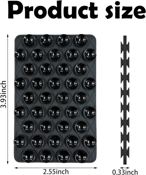Rwotlls 6 Pack Silicone Double-Sided Suction Cup Phone Case Detachable Mount, Hands-Free Strong Grip Holder Stand