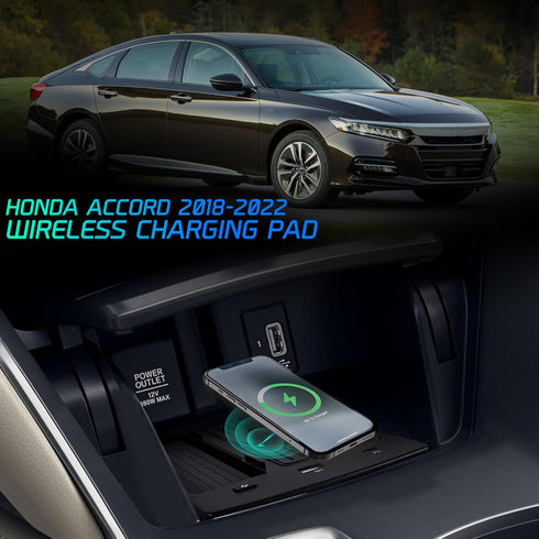 Wireless Charger Pad for Honda Accord 2018-2022, Fast Charging USB-A USB-C Center Console Accessories