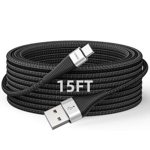 Extra Long USB to USB C Cable 15FT, Type A to Type