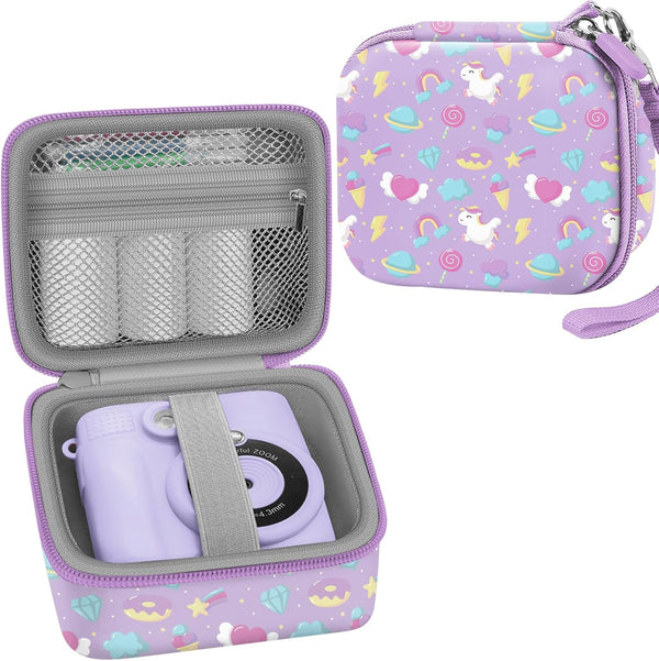 Leayjeen Kids Camera Case - Pink Unicorn, Compatible with ESOXOFFORE/Dylanto/GKTZ/HiMont/CAMCLID, Case Only for Kids