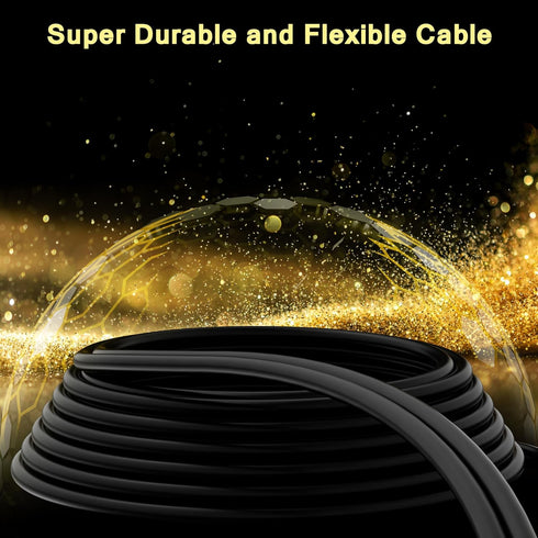 RCA Cable 10 FT, 90 Degree Right Angle 2RCA to 2RCA Stereo Audio Cable, Gold-Plated Plug for Home Theater and Speaker
