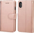 Bocasal Wallet Case for iPhone Xs Max, PU Leather Magnetic Detachable Kickstand Shockproof Cover with Wrist Strap