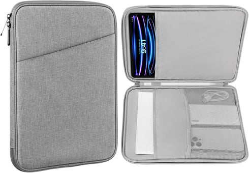 MoKo 12.9 Inch Tablet Sleeve Bag - Compatible with 13 Inch New iPad Pro M4 & Air M2 2024, Waterproof Bag with Pocket