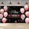 Blulu Retirement Party Decorations, Extra Large Fabric Retire Sign Banner Photo Booth Backdrop, 72.8 x 43.3 Inch